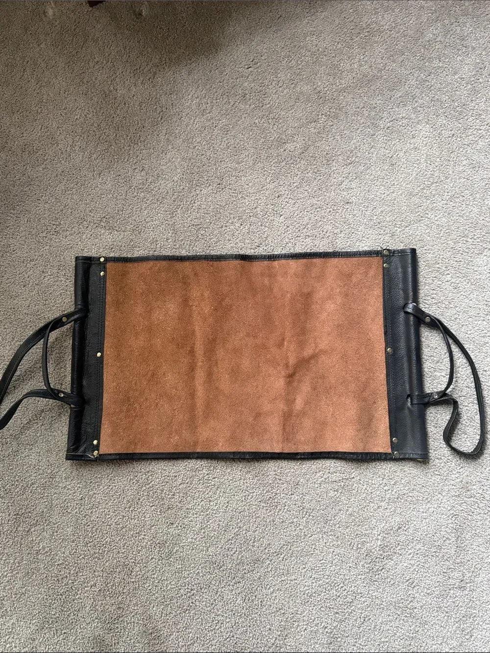 Log Carrier in Suede and Leather!